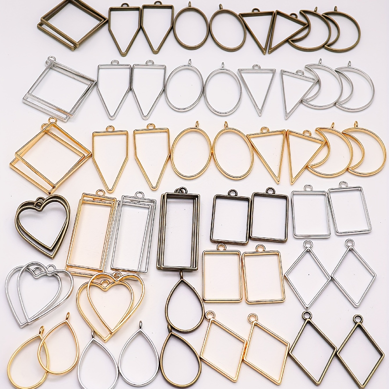Alloy Drop Glue Border Pendant Set